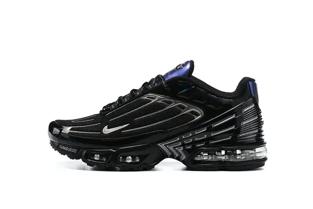 Nike Tuned Air Black Purple Layered Synthetic Cage Overlays Translucent Visible Unit Lifestyle Sneakers 3