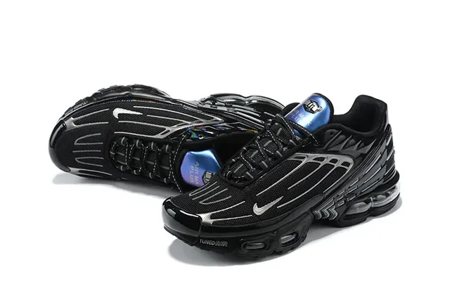 Nike Tuned Air Black Purple Layered Synthetic Cage Overlays Translucent Visible Unit Lifestyle Sneakers 4