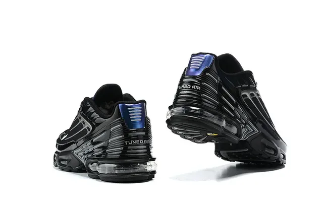 Nike Tuned Air Black Purple Layered Synthetic Cage Overlays Translucent Visible Unit Lifestyle Sneakers 6