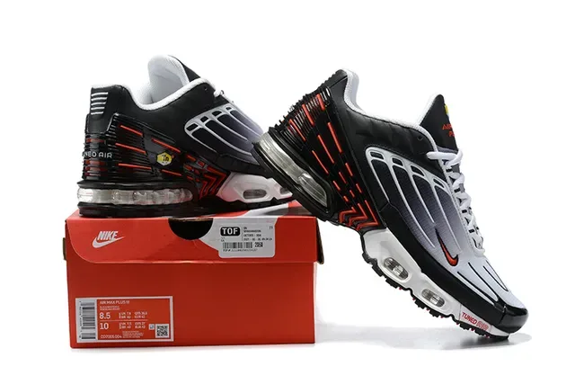 Nike Tuned Air Black Purple Layered Synthetic Cage Overlays Translucent Visible Unit Lifestyle Sneakers 7