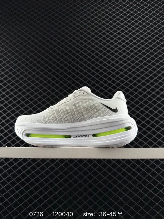 Nike VOMERO PREMIUM Blanc Vert Tissu Maille Haut Plein Longueur Visible Air Zoom Units Chaussures de course 6