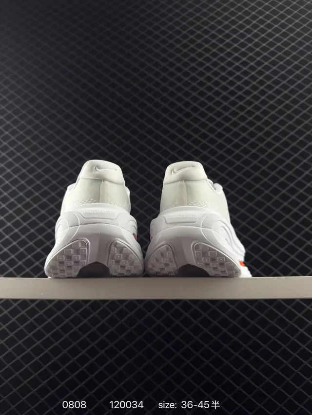 Nike VOMERO PREMIUM Tênis de Corrida com parte superior de malha branco e laranja, duplo Air Zoom 3