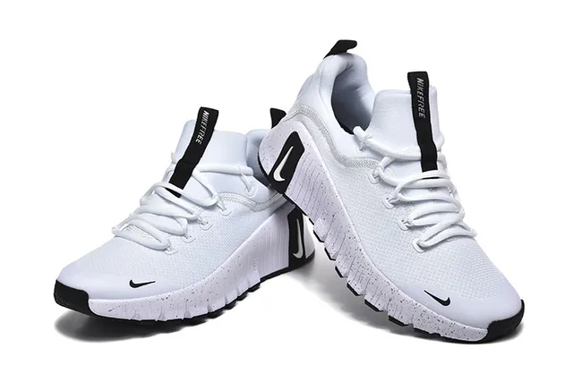Nike White and Black Speckled Mesh Lifestyle Sneaker 2