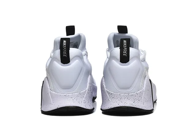 Nike White and Black Speckled Mesh Lifestyle Sneaker 3