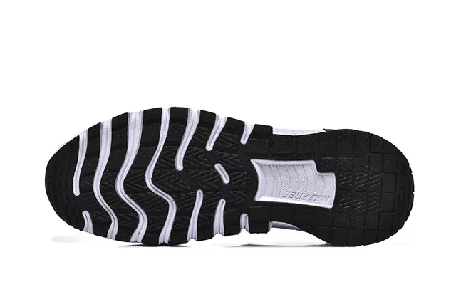 Nike White and Black Speckled Mesh Lifestyle Sneaker 4