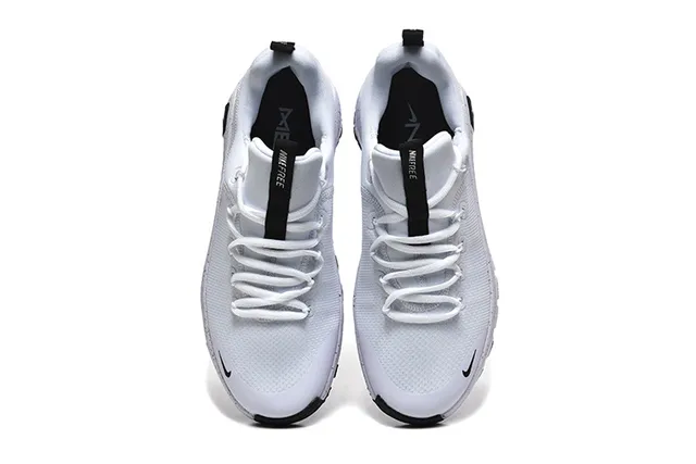Nike White and Black Speckled Mesh Lifestyle Sneaker 6