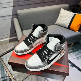 Nike White Black High-Top Glitter-Embellished Overlays Basketball Shoes