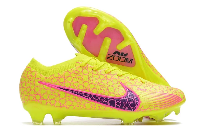 Nike Chaussures de football Blanc Or Bas Fond Tissu Supérieur Plaque Semelle Métallique Sol Ferme 2