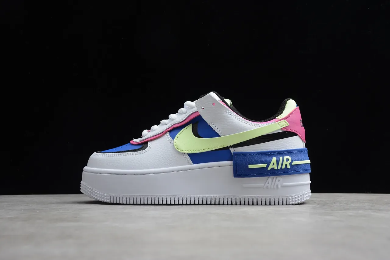Nike Chaussures Lifestyle Blanches Multicolores Semelle Plateforme Color-Blocked Upper 1