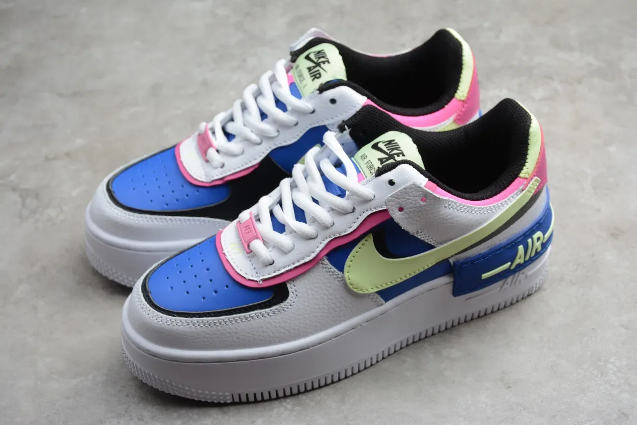 Nike Chaussures Lifestyle Blanches Multicolores Semelle Plateforme Color-Blocked Upper 15