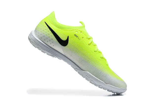 Nike Jaune Noir Tricot Dégradé Supérieur Rayures Swoosh Turf Chaussures de Football 3