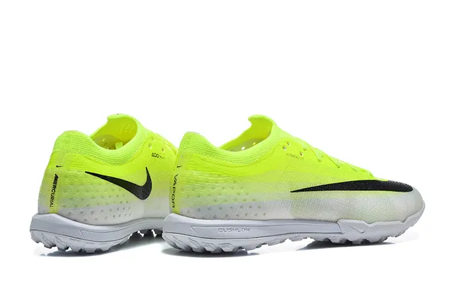 Nike Jaune Noir Tricot Dégradé Supérieur Rayures Swoosh Turf Chaussures de Football 5