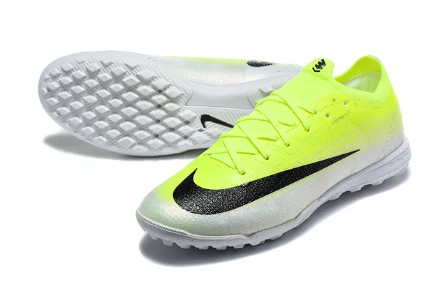 Nike Jaune Noir Tricot Dégradé Supérieur Rayures Swoosh Turf Chaussures de Football 6