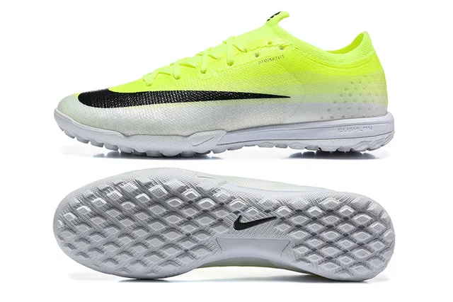 Nike Jaune Noir Tricot Dégradé Supérieur Rayures Swoosh Turf Chaussures de Football 9