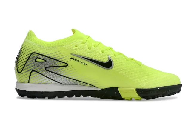 Nike Chaussures de football turf jaune et noir upper en maille Swoosh iridescent 5