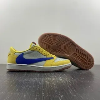 Nike Yellow Blue Low-Top Cupsole Lifestyle Sneakers