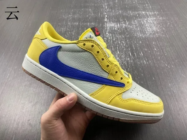 Nike Yellow Blue Low-Top Cupsole Lifestyle Sneakers 4