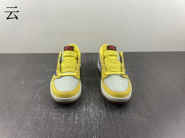 Nike Yellow Blue Low-Top Cupsole Lifestyle Sneakers 6