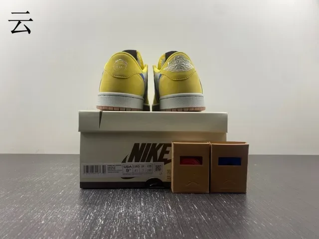 Nike Yellow Blue Low-Top Cupsole Lifestyle Sneakers 7