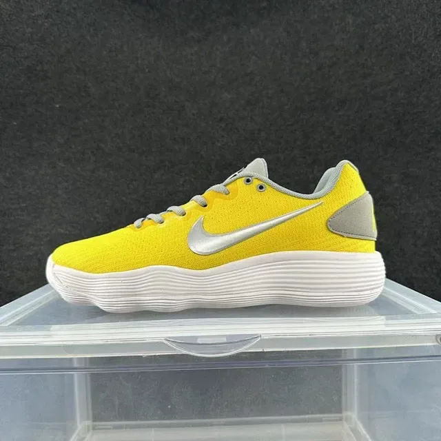 Nike Yellow Gray Low-Top Textured Upper Lifestyle Sneakers 2