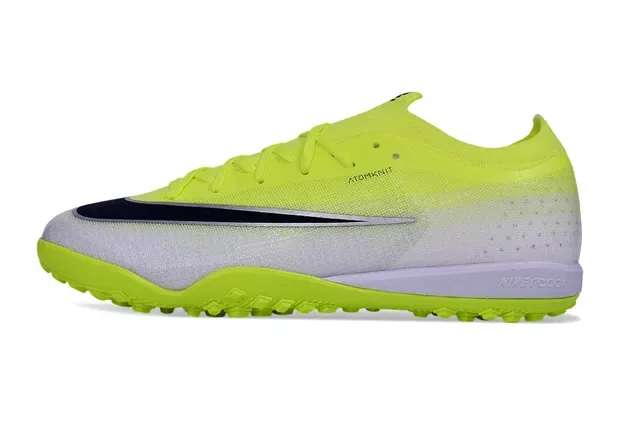 Nike Tênis de Futebol Turf Upper Knit Amarelo Verde Transição Gradiente de Cores 7