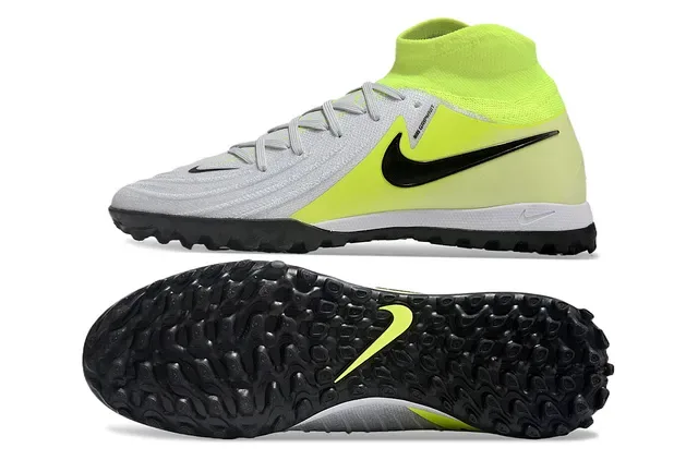 Nike Jaune Blanc High-Top Sock-Fit Collar Upper Synthétique Texturé Turf Chaussures de Football 6