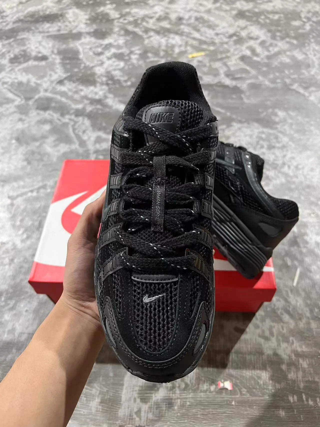 Nike Zoom 2K Black Layered Synthetic Cage Open Mesh Upper Lifestyle Sneakers 3