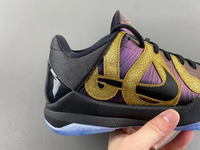 Nike Zoom Kobe 4 Protro Iridescent Purple Gold Basketball Shoes 3