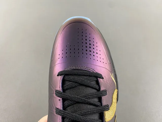 Nike Zoom Kobe 4 Protro Iridescent Purple Gold Basketball Shoes 5