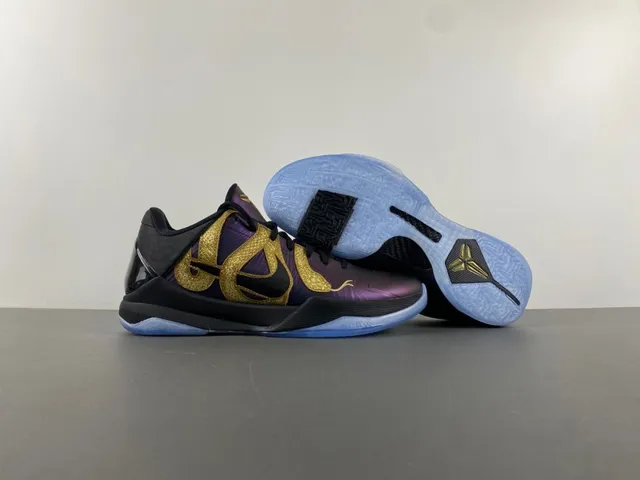 Nike Zoom Kobe 4 Protro Iridescent Purple Gold Basketball Shoes 13