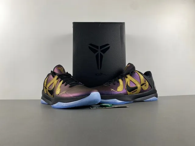 Nike Zoom Kobe 4 Protro Iridescent Purple Gold Basketball Shoes 14