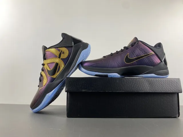 Nike Zoom Kobe 4 Protro Iridescent Purple Gold Basketball Shoes 15