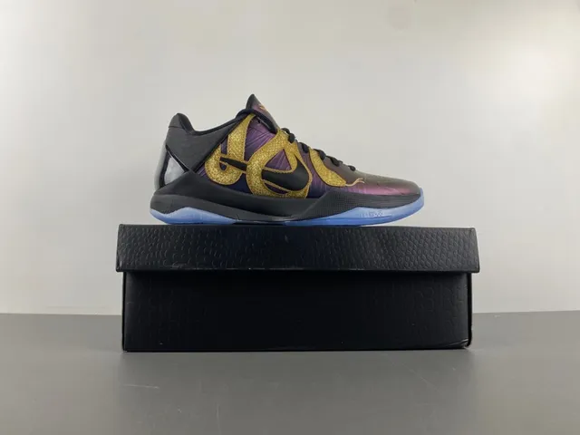 Nike Zoom Kobe 4 Protro Iridescent Purple Gold Basketball Shoes 16