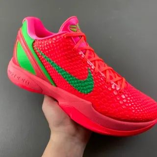 Nike Zoom Kobe VI 亮红和霓虹绿篮球鞋
