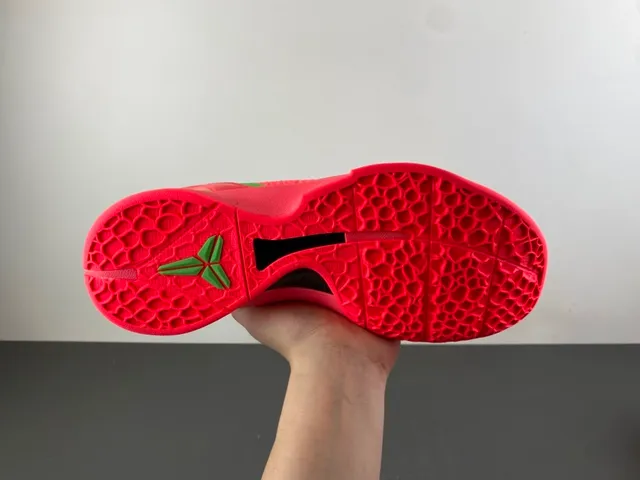Nike Zoom Kobe VI Bright Red and Neon Green Basketball Shoes 10