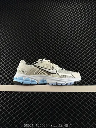 Nike Zoom Vomero 5 Beige Bleu Tige en Maille Cage Géométrique du Talon Chaussures de Course 2