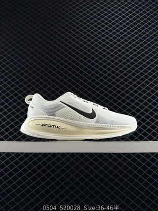 Nike ZoomX Beige Black Engineered Mesh Upper Thick Midsole Running Shoes 2