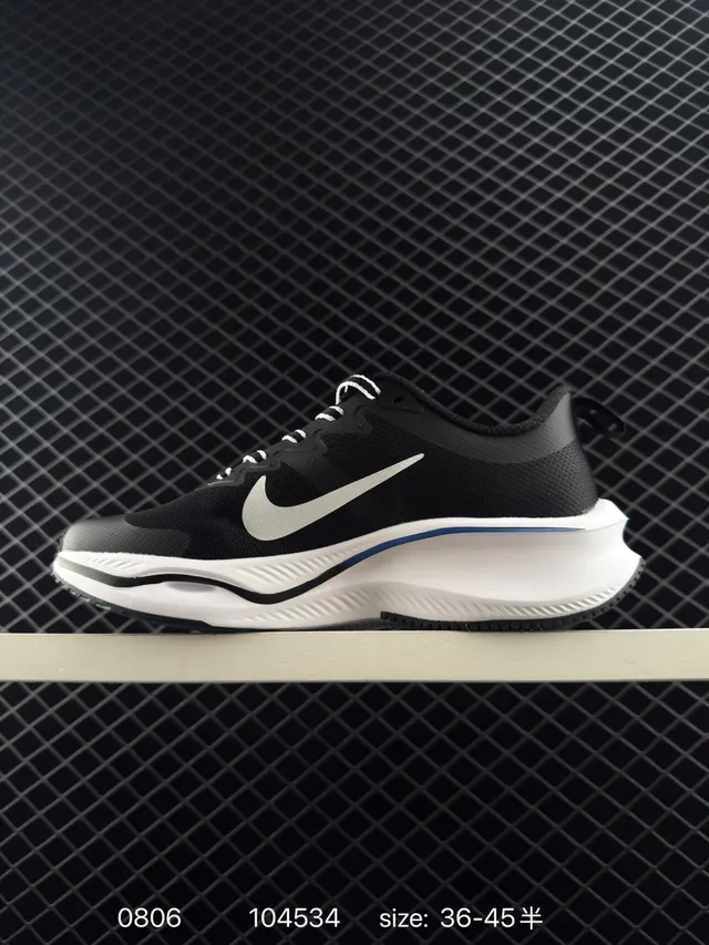 Nike ZoomX Black Blue Mesh Upper Midsole Running Shoes 5