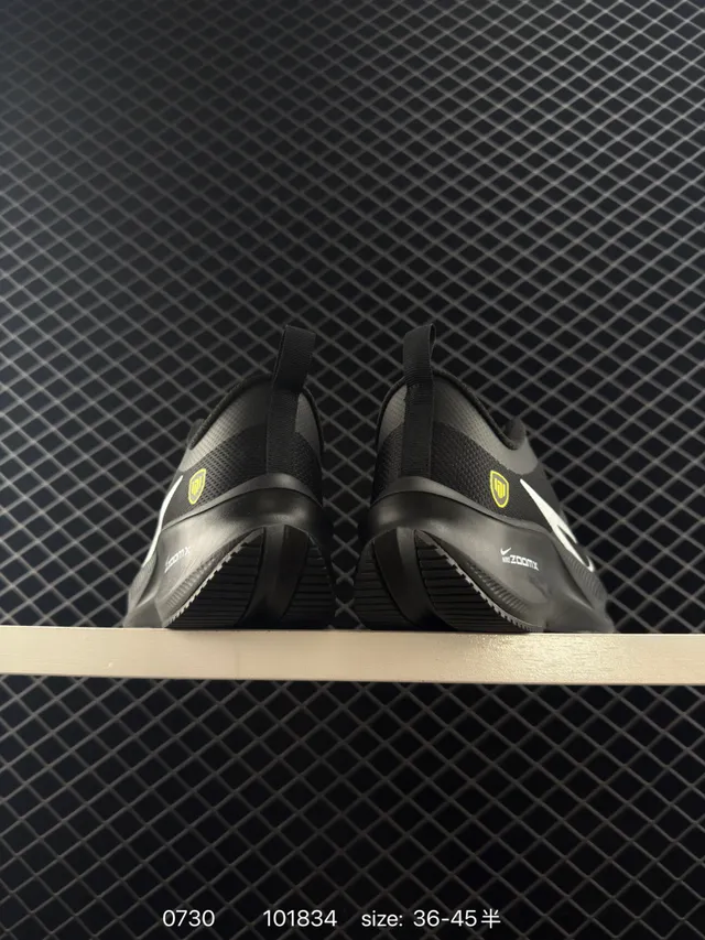 Nike ZoomX Next% 2 Black White Yellow Running Shoes 3