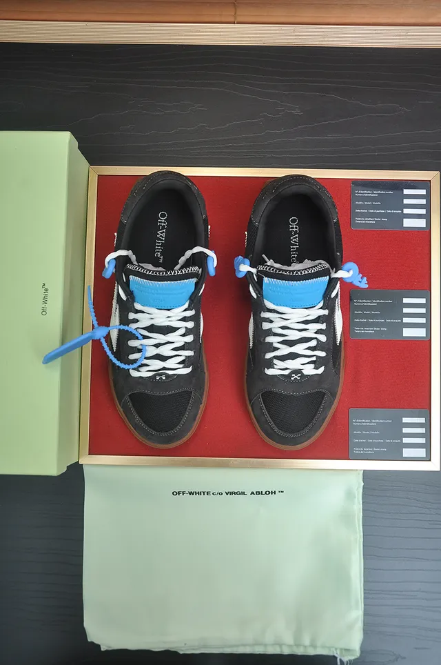 Off-White Noir Brun Low-Top Suede-Mesh Upper Chaussures Lifestyle 5