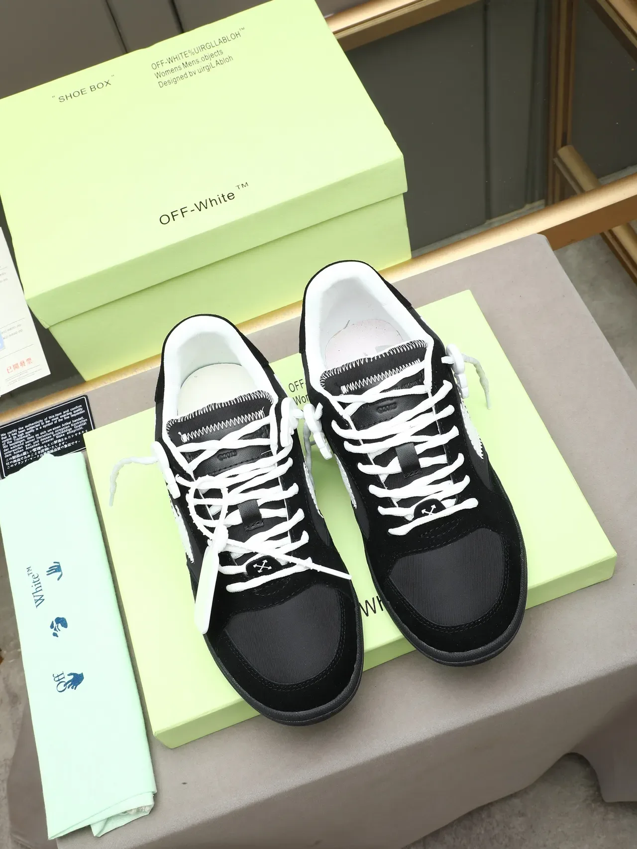 Off-White Black Deconstructed Industrial Sneakers 2