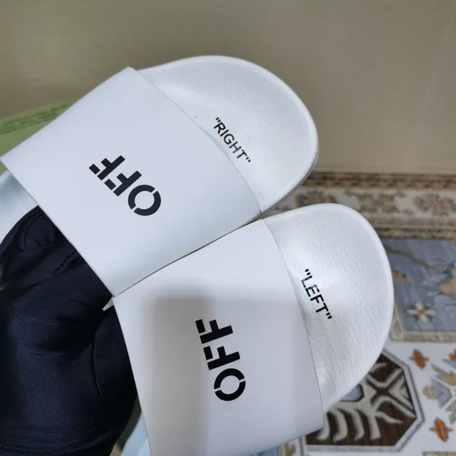 Off-White Black Minimalist Slide-Style Slippers 2