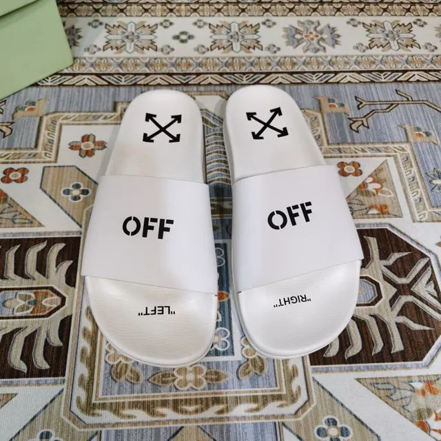 Off-White Black Minimalist Slide-Style Slippers 6