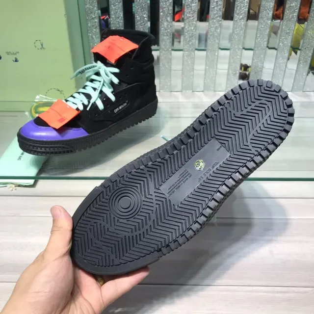 Off-White Noir Violet Hautes Détails Industriels Sneakers Lifestyle 2