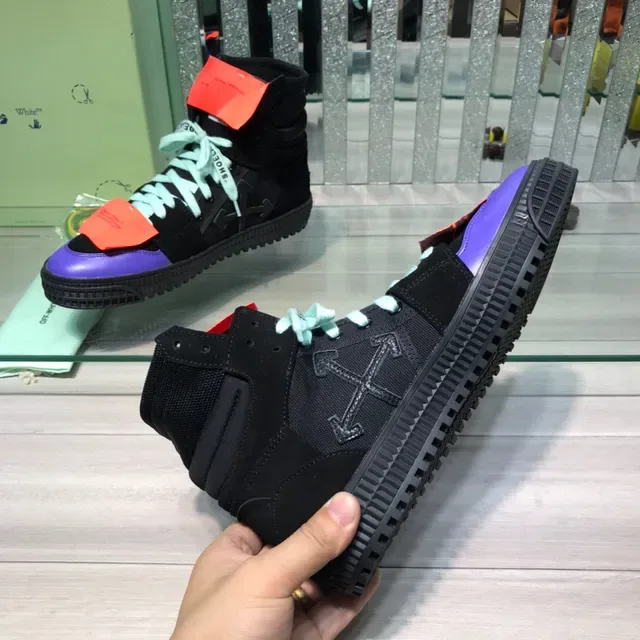 Off-White Noir Violet Hautes Détails Industriels Sneakers Lifestyle 4