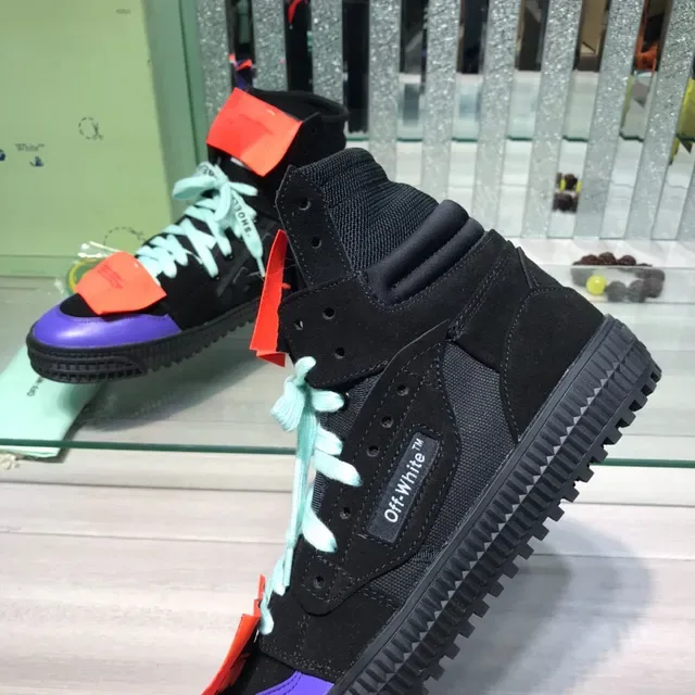 Off-White Noir Violet Hautes Détails Industriels Sneakers Lifestyle 5