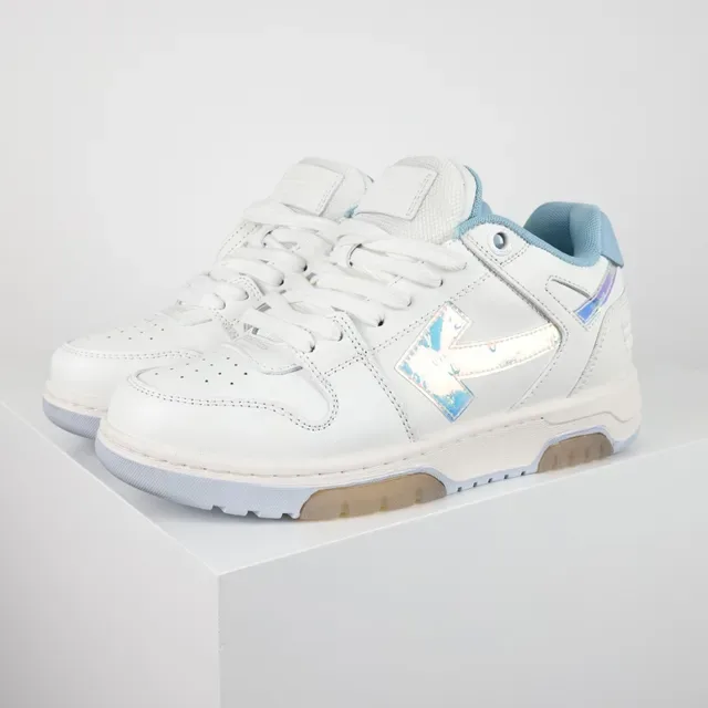 Off-White حذاء رياضي أسلوب حياة أزرق مفكك هولوغرافي سهم 2