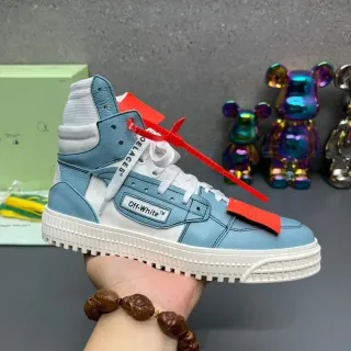 Off-White Blue High-Top Layered Upper Lifestyle Sneakers