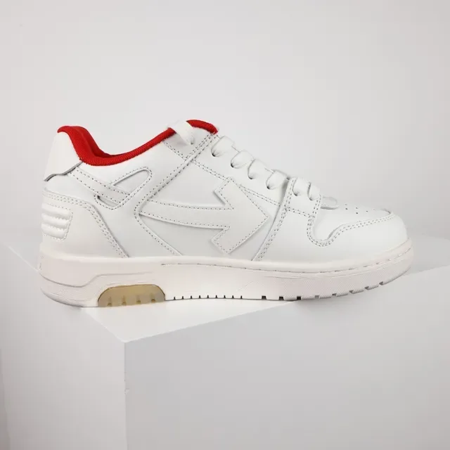 Off-White 'FOR WALKING' White Red Lifestyle Sneakers 7