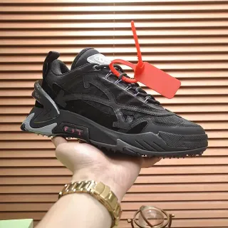 Off-White Industrial Runner حذاء رياضي كاجوال أسود رمادي أحمر